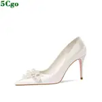 5CGO 含稅新款白色高跟鞋設計感小眾婚鞋新娘鞋伴娘鞋宴會禮服鞋 T638714516836