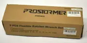 Prostormer 9 Piece Flex Head Ratchet Wrench Set Black Nickel Plate 8-17mm Metric