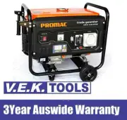 PROMAC TOOLS TORINI 2.8KVA PORTABLE PURE SINE WAVE PETROL GENERATOR-SP-CAMPING