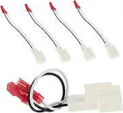 SWOOMEY 5pcs Audio Adapter Speaker Connector Harnesses for Car Speaker Wire Cable Plug Speaker Harness for Car Speaker Replacement Wire Harness Speaker Harness for Vehicle Abs White