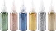 6 Pcs Nail Art Cosmetic Nail Powders Particle for Crafting Card Making Scrapbooking Party