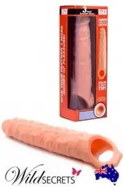 NEW Size Matters 10.5 inch Penis Extension Sleeve plus Ball Strap, Sex Toy