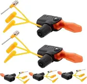 Kisangel 5pcs Inflator Nozzle Tire Air Pump Portable Air Pump Air Pump for Inflatables Gas Pump Headphone Adapter Portable Bike Pump Double-Head Pump Adapter Pump Air Nozzle Plastic