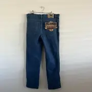 PILGRIM Mens 5 Pocket Western Jean, Stretch, Regular Leg, Indigo Stonewash