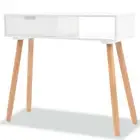 Console Table Solid Pinewood White