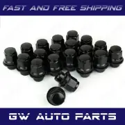 20 Black Mag Lug Nuts 12X1.25 w/ Washer fits Nissan Infiniti OEM Factory Wheels (for: Nissan)