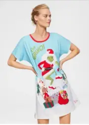 BNWT PETER ALEXANDER LADIES XMAS GRINCH SLEEP TEE SIZE XL