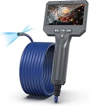 Dual Lens Borescope Inspection Camera With Light, 1920P HD Endoscope, Waterproof Industrial Endoscope, 11.5FT Sewer With 4.3'' IPS Screen