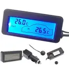 Car Thermometer with Dual Function LCD Display Inside Outside Temperature Meter