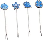 FONDOTIN Elegant 2 Pack Dessert Forks Cake Forks for Wedding Banquet Party Supplies Stylish Tableware