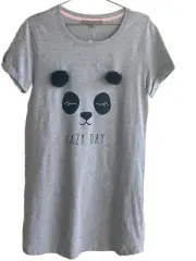 Peace Love & Dreams Panda Night Sleep Shirt|Gown| Tee Cotton Novelty Medium New