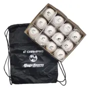 CHAMPRO CBB-40 Leather Cover Baseballs and Sackpack – 12 Balls and One Bag