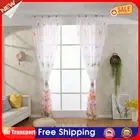 Printing Tulle Curtains Thin Yarn Sheer Curtain Lightweight for Room Door Window