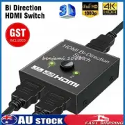 HDMI 2.0 Switch Switcher Splitter Hub 2 in 1 In Out UHD 4K Bi Direction HDCP 3D