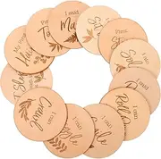 ORFOFE Unique Milestone Cards 12pcs Growth Commemorative Photo Props Birth Infant Milestone Cards