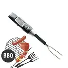 Meat Thermometer Fork °C/°F Selection W/LED Screen Instant Read for Turkey