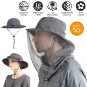 Mosquito Head Net Hat with Hidden Mesh Protection Bees Hiking Fishing Climbing