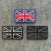 New Union Jack PVC Rubber Morale Flag Patch UJ for UBACS & Bergen, Hook Back