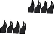 Smudge Glove 8 Pcs Artist Two Finger Glove Palm Artist Glove for Artist Gloves Art Glove Tablet Drawing Glove Drawing Glove for Tablet Glove for Drawing Tablet Desk Chair Arm Covers Hand Black