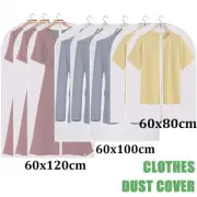 4xGarment Bags Breathable Clear Clothes Covers Moisture-Proof Suit Bags 60x140cm