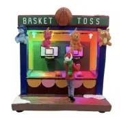 ST NICHOLAS SQUARE VILLAGE "BASKETBALL TOSS" CARNIVAL LED * NEW * Illuminated