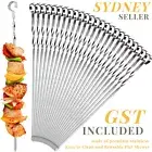 30CM Stainless Steel Barbecue Metal Skewers Flat Needle BBQ Tools Kebab Stick