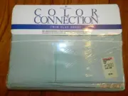 Color Connection by Westpoint Pepperell Flat Bed Sheet Jade Green TWIN