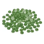 500Pcs Flatback Pearls Beads, 10mm Flatback Pearls, Green