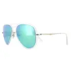 Ray-Ban Sunglasses Aviator Light Ray II 4211 646/3R Matt Clear Green Mirror