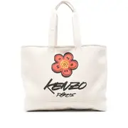 [Kenzo] Kenzo X Futura 2000 Kenzo Utility Boke Flower-print Tote Bag ONE SIZE NEUTRALS