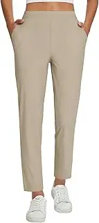 baleaf Womens Travel Pants Lightweight Ankle Dress Pants with Zipper Pockets Golf Pants Stretch Petite Work Summer UPF50