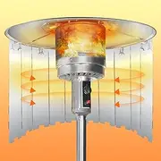 Patio Heater Reflector Shield,(10 Panels) Propane Patio Heaters Heat Deflector Replacement Parts,Enegy Saving,Windshield,Heat Focusing