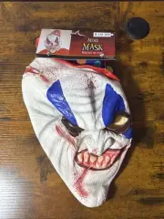 Scary Adult Clown Mime Mask Vinyl Halloween Cosplay Dress Up Spooky