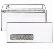 No. 10 Side Seam White Window Envelopes w Tint and Kwik-Tak�, 4-1/8" x 9-1/2"