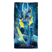 Kids Fantasy Art Capricorn Lil Dragon Beach Towels Medium Large Extra Large