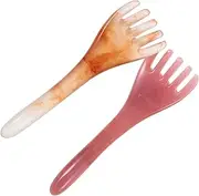 CALLARON 2Pcs Scalp Massage Comb Resin Scalp Massaging Tool for Relaxation Head Care Smooth Comfortable Design for Neck Back Arm Massage