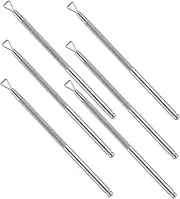 COMPUKAS Stainless Steel Nail Tools Set 6-piece Kit for Nail Polish Removal Cuticle Pushing Cleaning Edge Scraping Suitable for Home