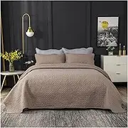 Quilt Set Full/Queen Size 3 Piece (1 Flower Print Pattern Quilt and 2 Pillowcases) Summer Lightweight 100% Cotton Bedspread Coverlet Sets (Color : B, Size : Full/Queen 250x230cm-98x90)