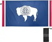 GAIGEO Wyoming Flag American Patriotic Sand Free Beach Towel Oversized Swimming XL Beach Towels Quick Dry Beach Towels Beach Must Haves Travel Gifts 71 x 31 Inch