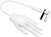 Generic Nail Art Practice Tools Nail Art Tools Fake Hand for Nail Practice Hand Model Simulated Hand for Acrylic Nails Nail Practice Hands Reusable Nail Practice Rubber White