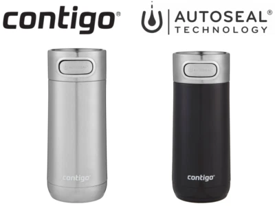 NEW Contigo Luxe Autoseal Stainless Steel Vacuum Flask Travel Mug 354ml