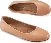[Aomigoct] Flats for Women Ballets Shoes: Black 8 Dress Slip Comfortable Work Flats - Casual Ladies Wedding Walking Flat, Beige, 9