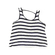 NEW Torrid Women's Plus Size 3 Blouse Top Sleeveless Blue Striped Rayon Crew Nec