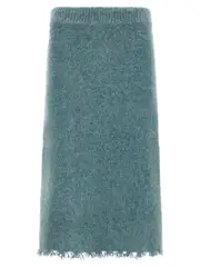 [Jil Sander] Jil Sander-Wool Knit Skirt Gonne Celeste-Donna 36DE