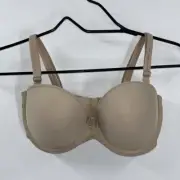 Chantelle Bra Size 30DD (E) Nude New With Tags Convertible Strapless Or W/Straps