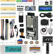 Freenove Super Starter Kit for ESP32-WROVER CAM (Included), Dual-core 32-bit 240 MHz Microcontroller, Onboard Camera Wireless, Python C Code, 522-Page Detailed Tutorial, 173 Items, 78 Projects