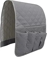 Sofa Chair Couch Armrest Organizer Armchair Storage Bag Household Universal Table Cabinet Pocket for Tablet Cellphone Book, gray