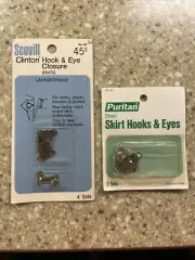 Skirt Hook & Eye Closures 2 New Packages 7 Sets Total
