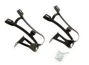 Chien King Dual Gate Single Strap Steel Toe Clips Large Black w/ Bolts Bike NEW