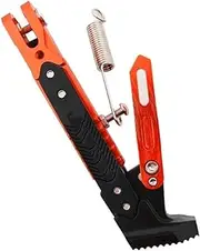 Stand Pad Motorbike Bicycle Adjustable Metal Foot Side Stand Motorcycle Kickstand Kick Bracket Supportor Motorcycle Accessories Bracket swingarm spool(Orange)